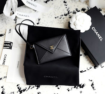 Chanel Interlocking CC black wallet 