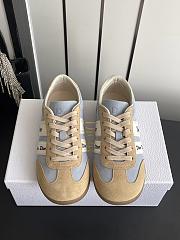 Dior Ribbon Sneaker Sky Blue and Beige Suede - 2