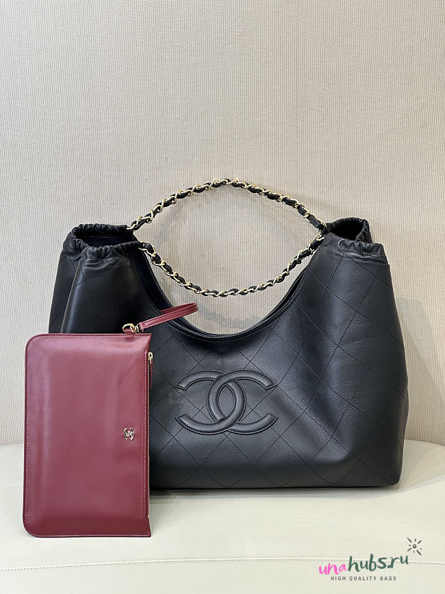 Chanel Shopping Tote Lambskin Neo Cabas Black 44.5x18x24cm - 1