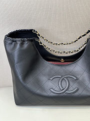Chanel Shopping Tote Lambskin Neo Cabas Black 44.5x18x24cm - 2