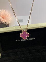 Van Cleef Gold Pink Necklace - 3