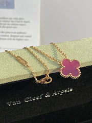 Van Cleef Gold Pink Necklace - 2