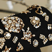 Chanel Mini flap bag in black velvet 20x10x7cm - 5