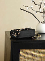 Chanel Mini flap bag in black velvet 20x10x7cm - 4