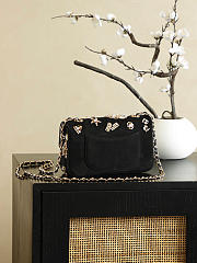 Chanel Mini flap bag in black velvet 20x10x7cm - 3