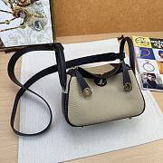 Hermes Mini Lindy handbag canvas 19x12.5x9cm - 1