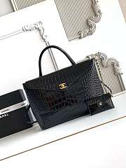Chanel Top Handle Envelope Flap Bag black Calfskin Gold 31x24x9cm - 1