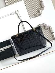 Chanel Top Handle Envelope Flap Bag black Calfskin Gold 31x24x9cm - 3