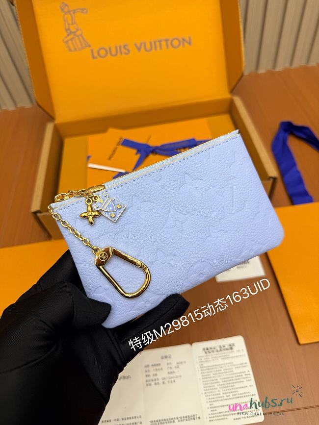 Louis Vuitton Key Pouch S Blue 15x9x1cm - 1