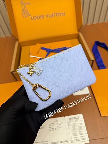 Louis Vuitton Key Pouch S Blue 15x9x1cm