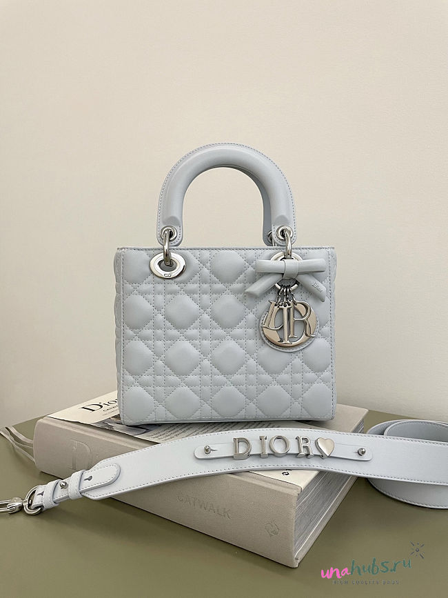 Dior small Lady Bag light Blue 20cm - 1