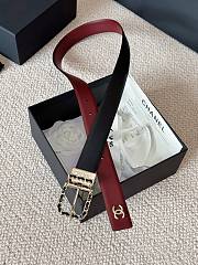 Chanel Reversible Black Burgundy Belt 3cm - 3