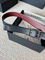 Chanel Reversible Black Burgundy Belt 3cm - 2