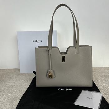  Celine Cabas 16 in pebble grey grained calfskin 37x29x12cm