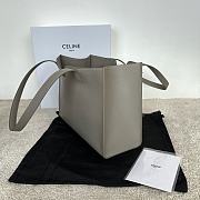  Celine Cabas 16 in pebble grey grained calfskin 37x29x12cm - 3