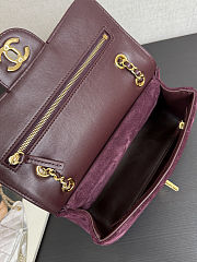 Chanel Maxi mini burgundy suede 20x13x6cm - 5