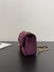 Chanel Maxi mini burgundy suede 20x13x6cm - 4