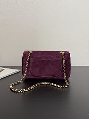 Chanel Maxi mini burgundy suede 20x13x6cm - 3