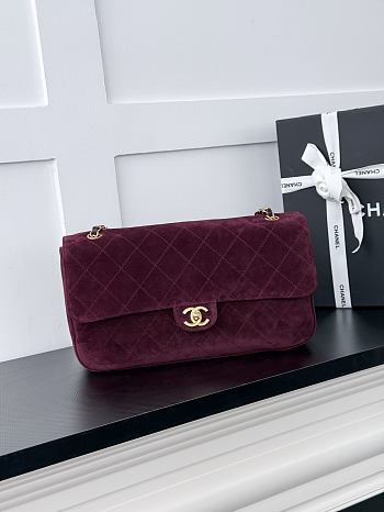 Chanel Flap Bag 26b Maxi burgundy 32x19x10cm
