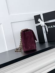 Chanel Flap Bag 26b Maxi burgundy 32x19x10cm - 4