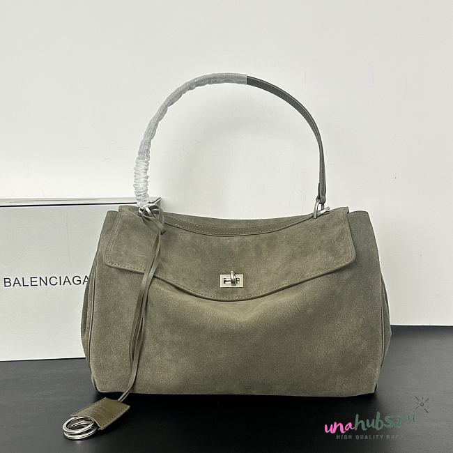 Balenciaga Rodeo Bag green suede - 34x11x24cm - 1