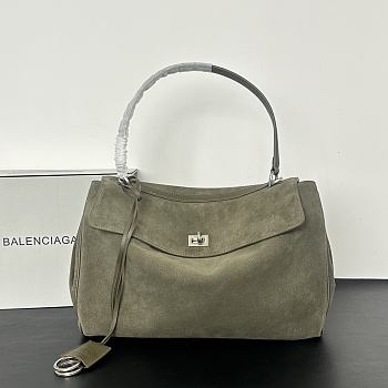 Balenciaga Rodeo Bag green suede - 34x11x24cm