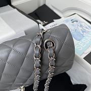 Chanel Flap Bag Grey Lambskin silver 25cm - 5