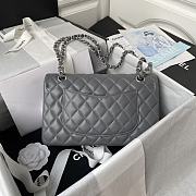 Chanel Flap Bag Grey Lambskin silver 25cm - 3