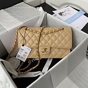 Chanel Flap Bag Beige Gold/silver Caviar 25cm - 2