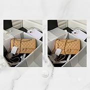 Chanel Flap Bag Beige Gold/silver Caviar 25cm - 1