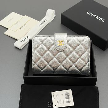 Chanel Wallet Silver 15x10x2.5cm