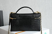Chanel Top Handle Slim Vanity Lizard Calfskin Black 19.5x17x5cm - 2