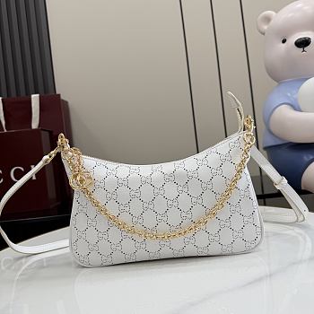 Gucci Lady Lunetta Chain small white shoulder bag 24.5x15x5cm
