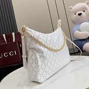 Gucci Lady Lunetta Chain medium shoulder bag white 30.5x24x6.5cm - 4