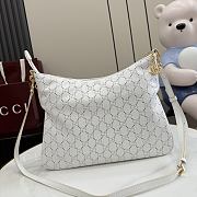 Gucci Lady Lunetta Chain medium shoulder bag white 30.5x24x6.5cm - 3