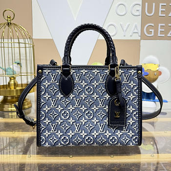 Louis Vuitton OnTheGo Bag Monogram denim 25x11.5x19cm