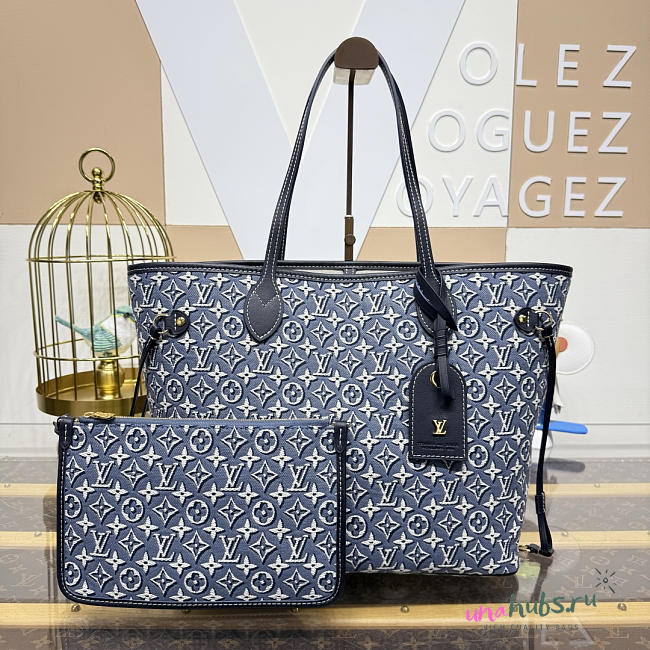 Louis Vuitton Neverfull MM Denim Monogram - 47x28x14cm - 1