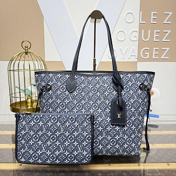 Louis Vuitton Neverfull MM Denim Monogram - 47x28x14cm