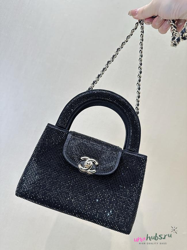 Chanel Kelly Bag Strass Black 19x13x7cm - 1