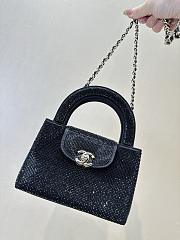 Chanel Kelly Bag Strass Black 19x13x7cm - 1