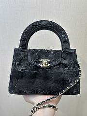Chanel Kelly Bag Strass Black 19x13x7cm - 3