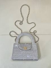 Chanel Kelly Bag Strass silver 19x13x7cm - 1
