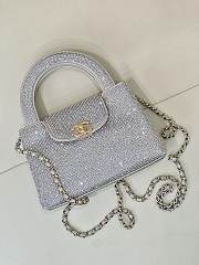 Chanel Kelly Bag Strass silver 19x13x7cm - 4