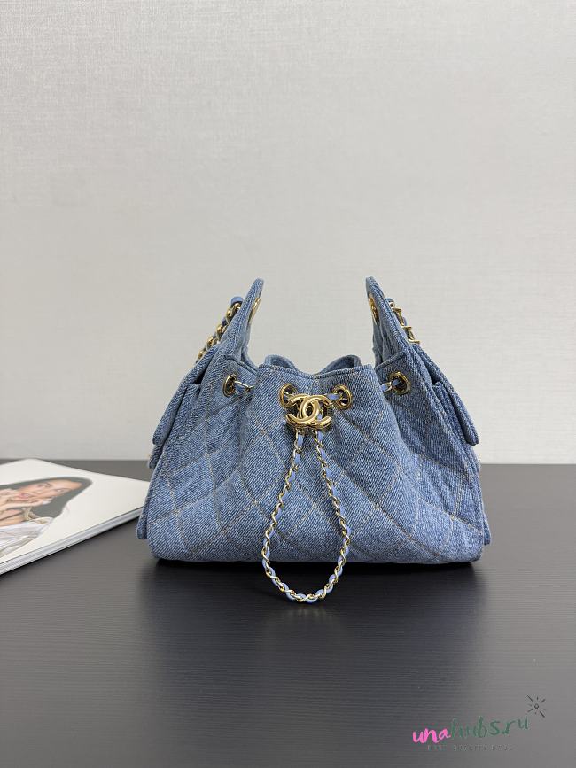 Chanel Mini 25 Handbag Denim 22x21x10cm - 1