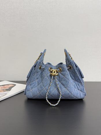 Chanel Mini 25 Handbag Denim 22x21x10cm