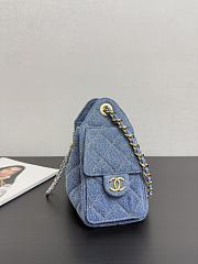 Chanel Mini 25 Handbag Denim 22x21x10cm - 4