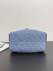 Chanel Small 25 Handbag Denim Gold 30x26x14cm - 2