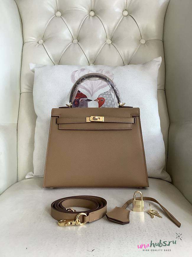 Hermes Kelly 28 Epsom taupe Gold  - 1