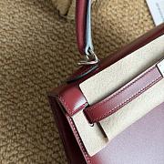 Hermes Kelly 25 Red Box Silver 25cm - 5