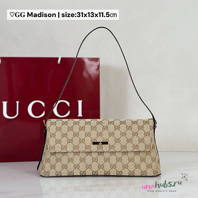 Gucci Madison medium shoulder bag Dark Brown 31x13x11.5cm - 1